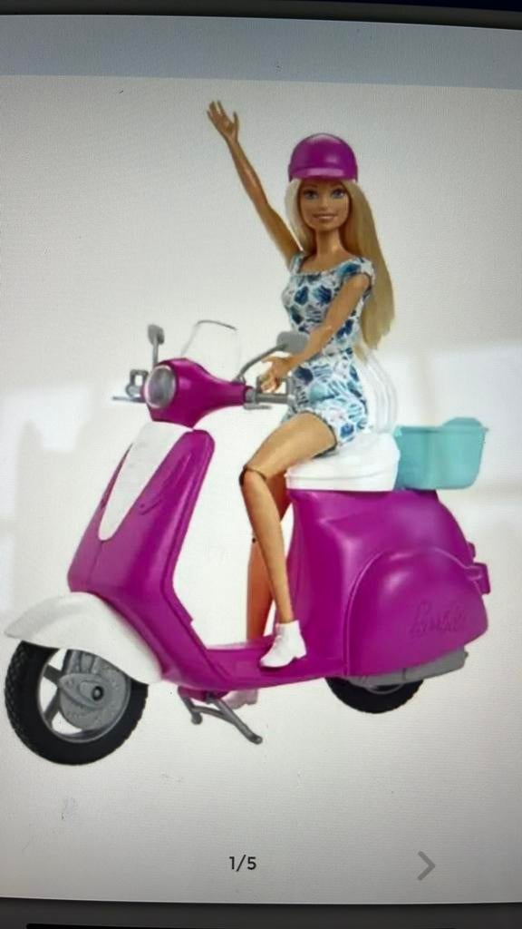 Leuke Barbie scooter (zonder barbie!), Ophalen, Zo goed als nieuw, Jongen of Meisje