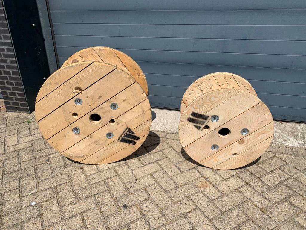 Houten kabelhaspels, Ophalen, 50 tot 100 cm, Rond, 50 tot 100 cm