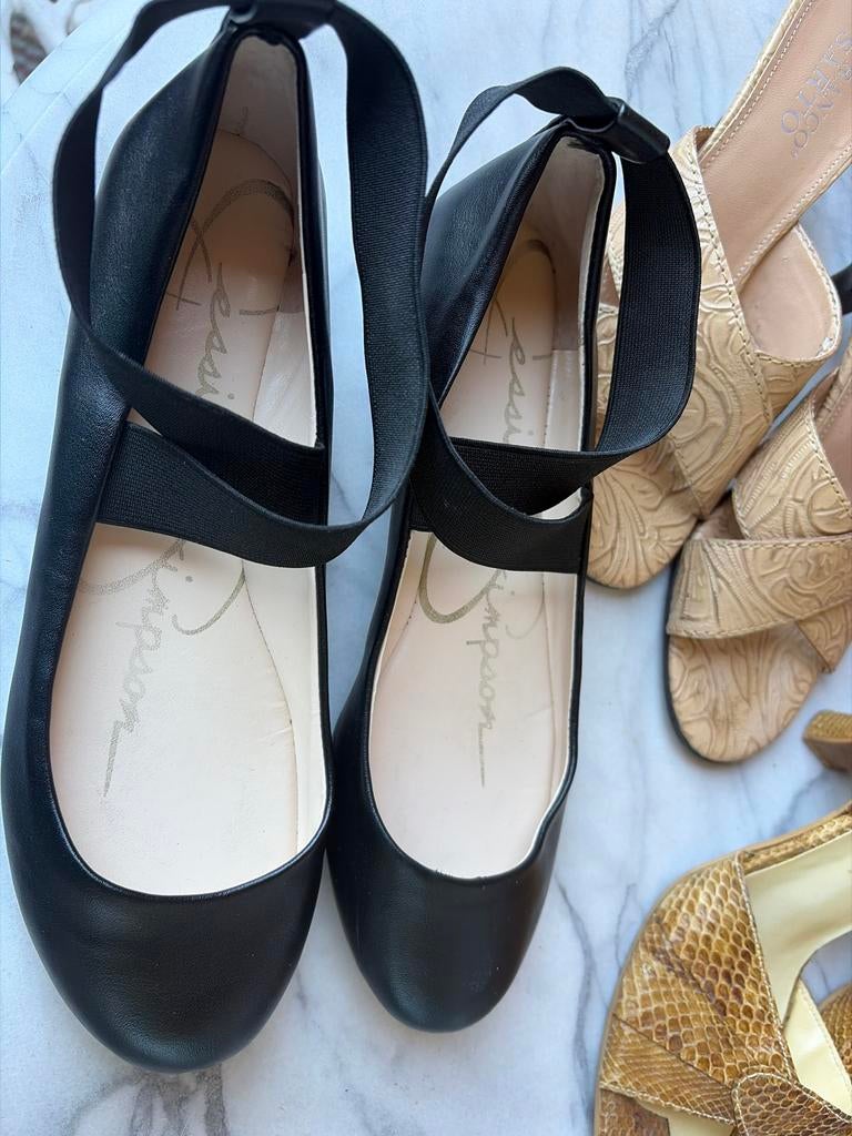 3 paar mooie merk schoenen, maat 36/37, Kleding | Dames, Schoenen, Ophalen, Gedragen, Zwart, Ballerina's
