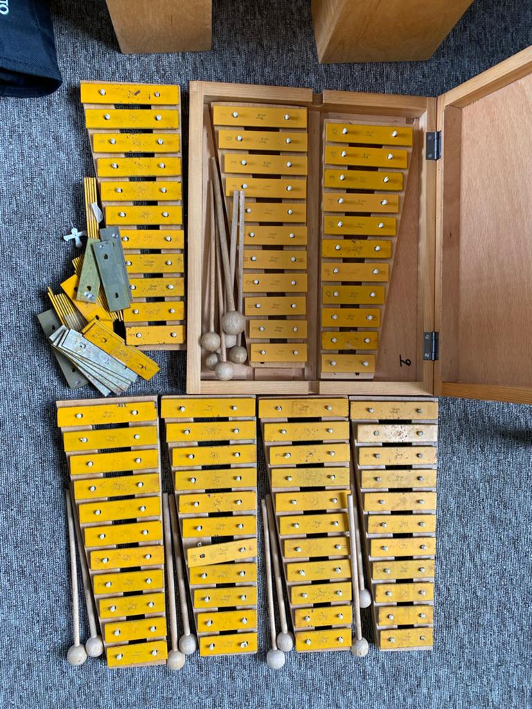 Sonor Orff Percussie Set - Xylofoon/Metallofoon Onderdelen, Muziek en Instrumenten, Percussie, Ophalen of Verzenden, Gebruikt