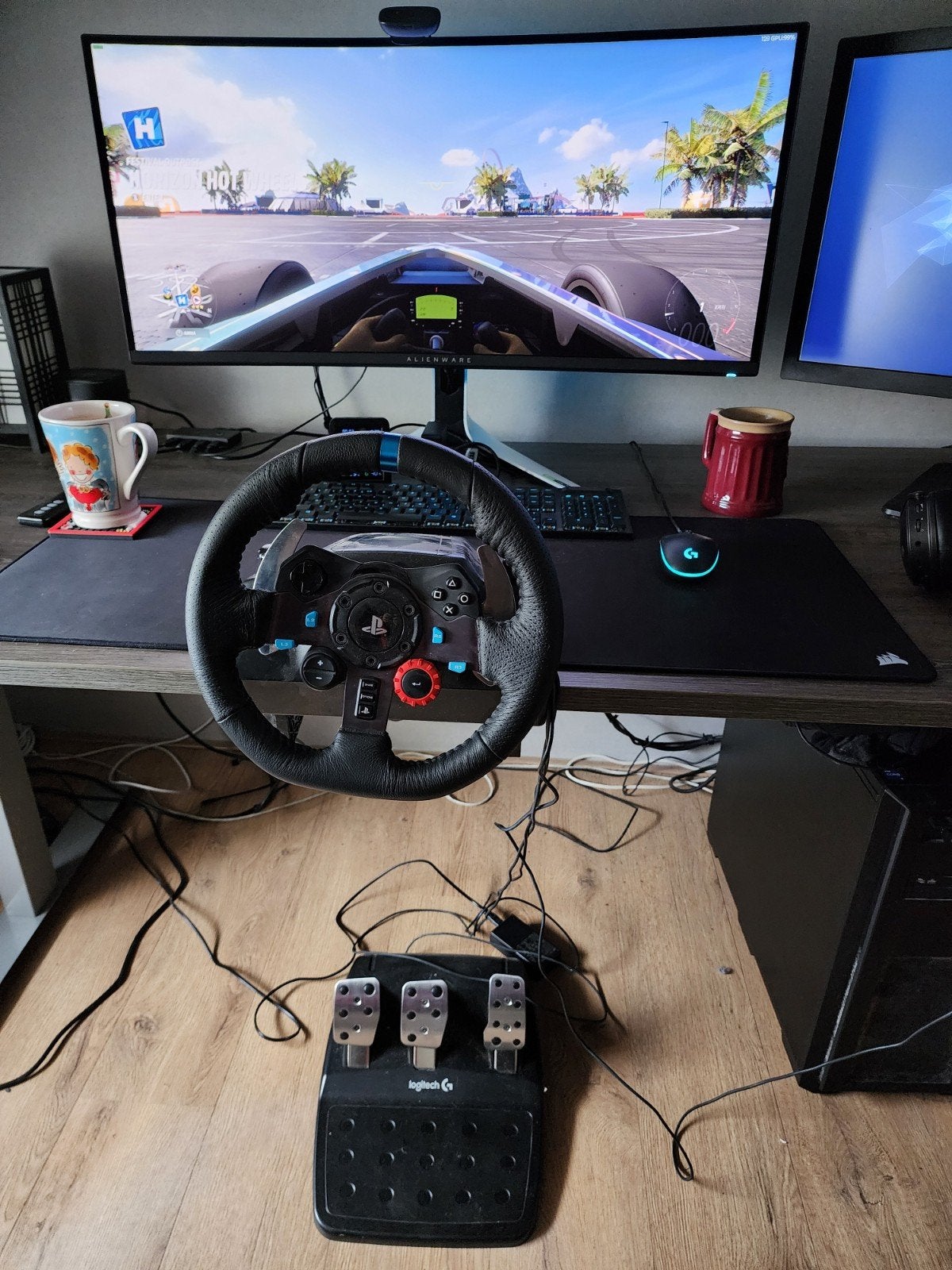 Logitech G29 Driving Force Racestuur met Pedalen (Gebruikt), Ophalen, Racestuur, Gebruikt, Force feedback