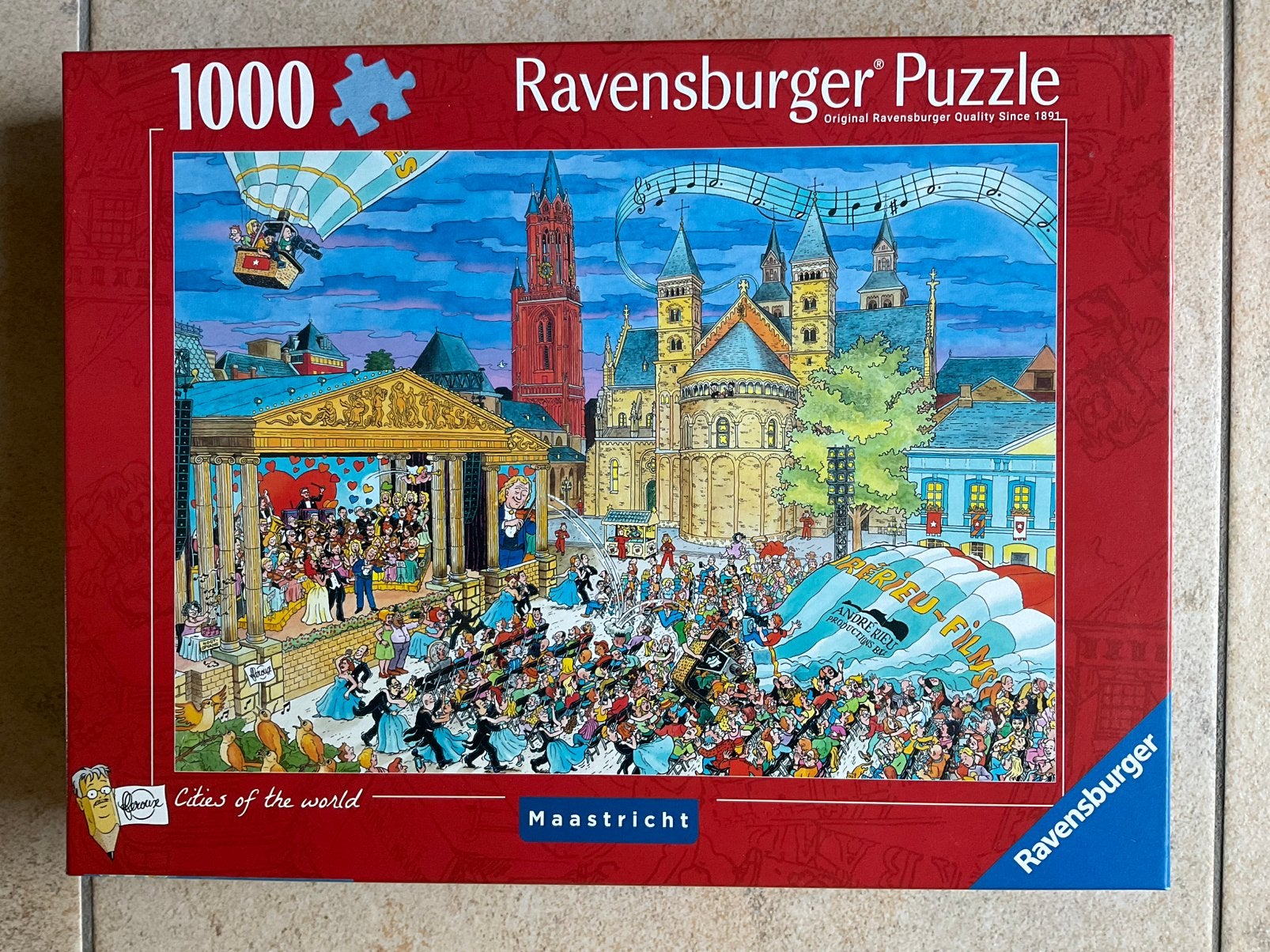 Puzzel 1000 stukjes ravensburger “Maastricht”, Ophalen of Verzenden, Zo goed als nieuw, Legpuzzel