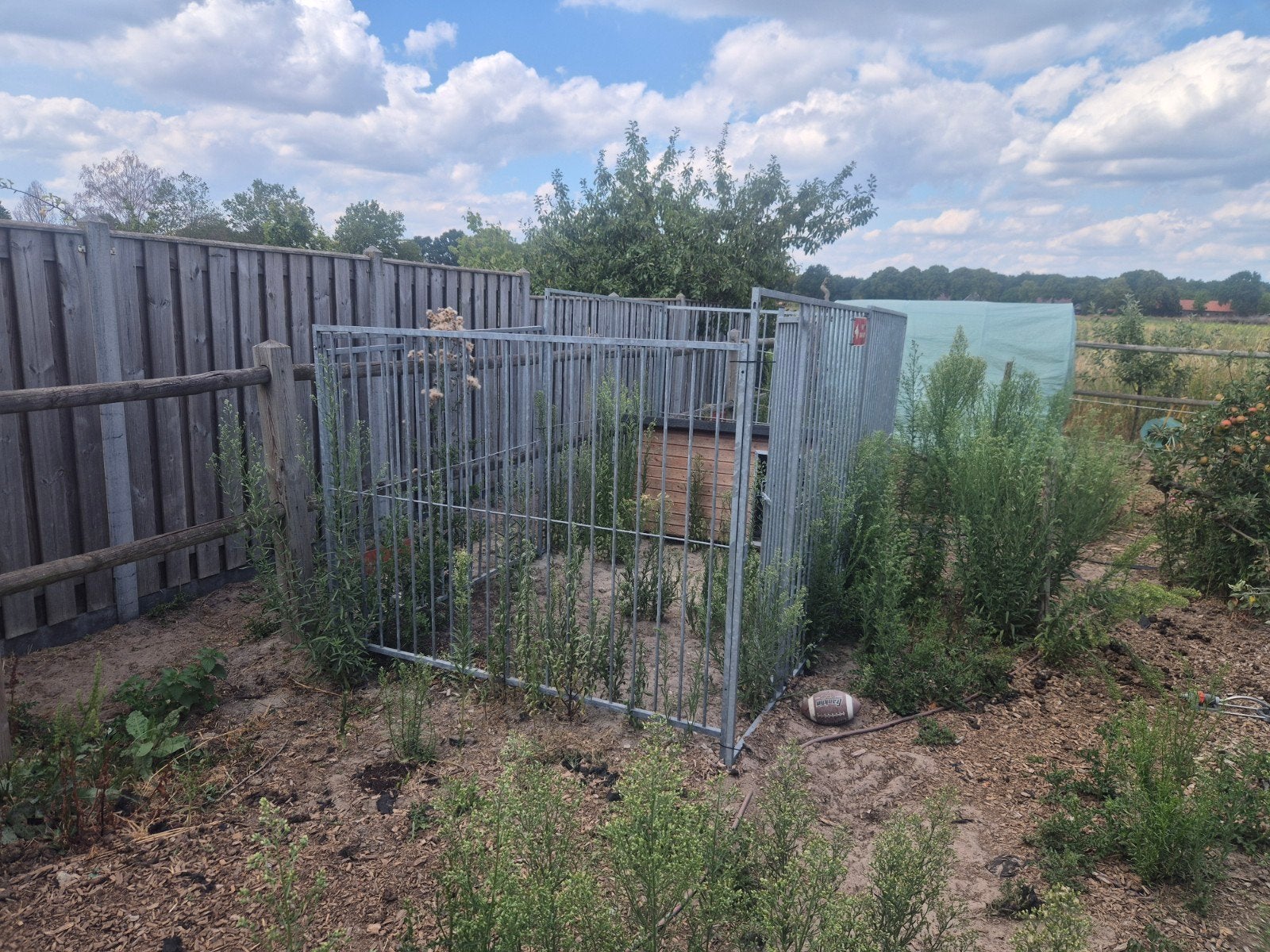 hondenhok 6 panelen met binnenhok, Ophalen, Zo goed als nieuw, 110 cm of meer, 100 cm of meer