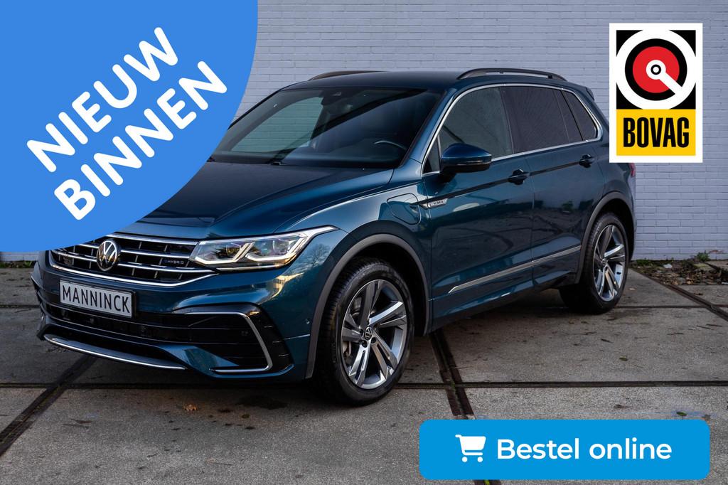 Volkswagen Tiguan 1.4 TSI R-LINE IQ-LIGHTS|TREKHAAK|AUTOPARK, Stof, Euro 6, Met garantie (alle), Blauw