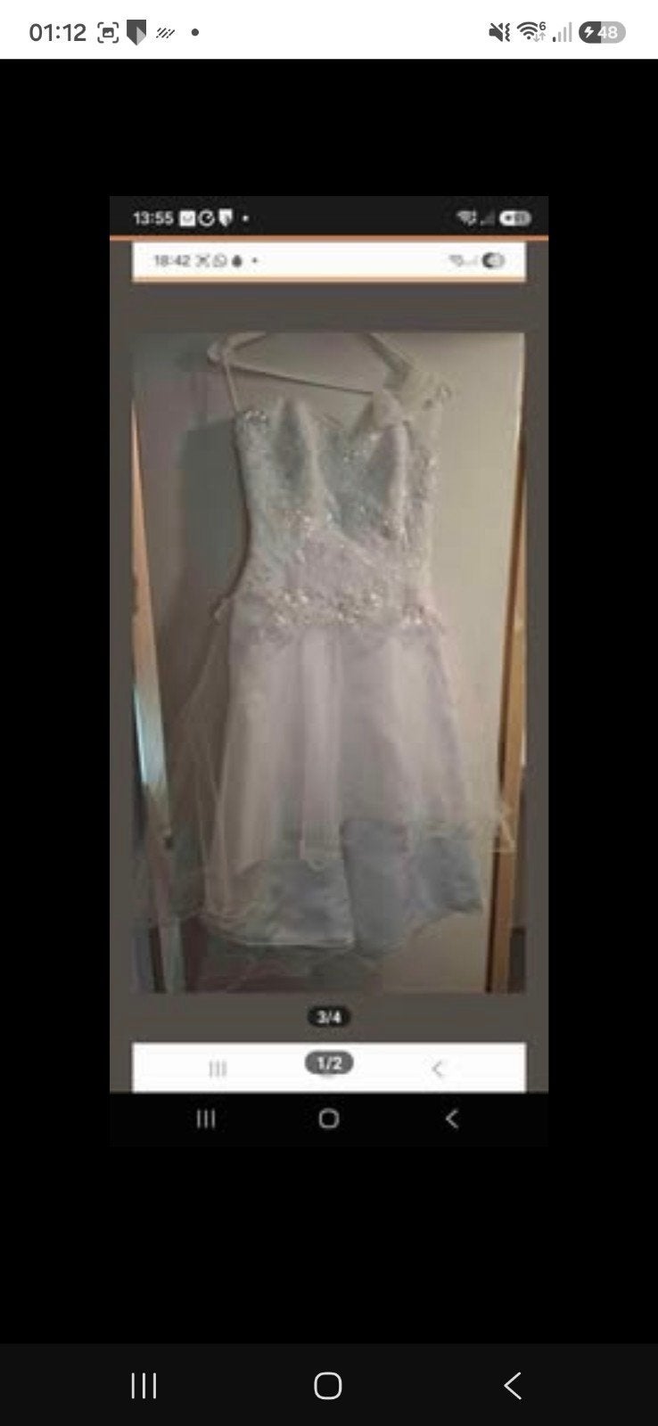 trouwjurk/bruidsjurk te koop, Kleding | Dames, Gelegenheidskleding, Ophalen, Overige typen, Wit, Maat 42/44 (L)