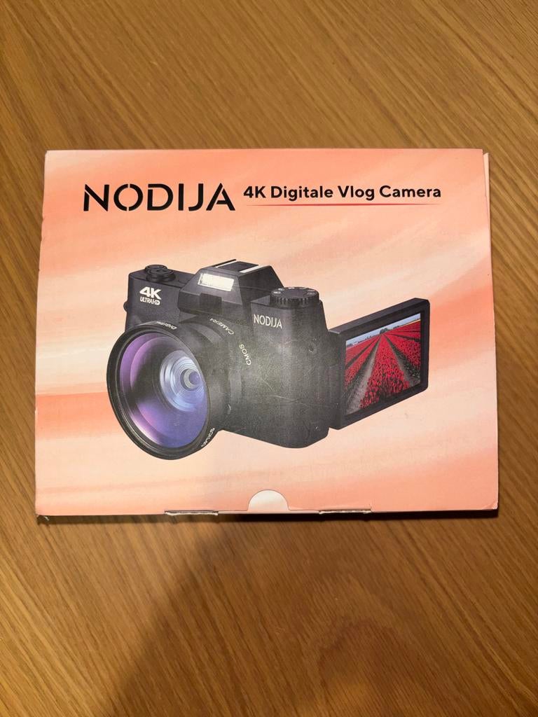 Nodija 4K Digitale Vlog Camera met Microfoon en Licht