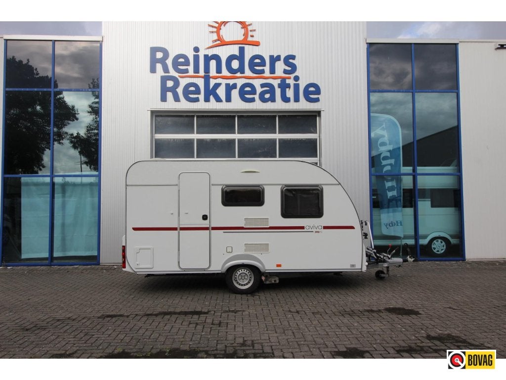 Adria Aviva Lite 390 PS Mover,Voortent,Fietsenrek, Caravans en Kamperen, Bedrijf, Treinzit, 750 - 1000 kg, Adria