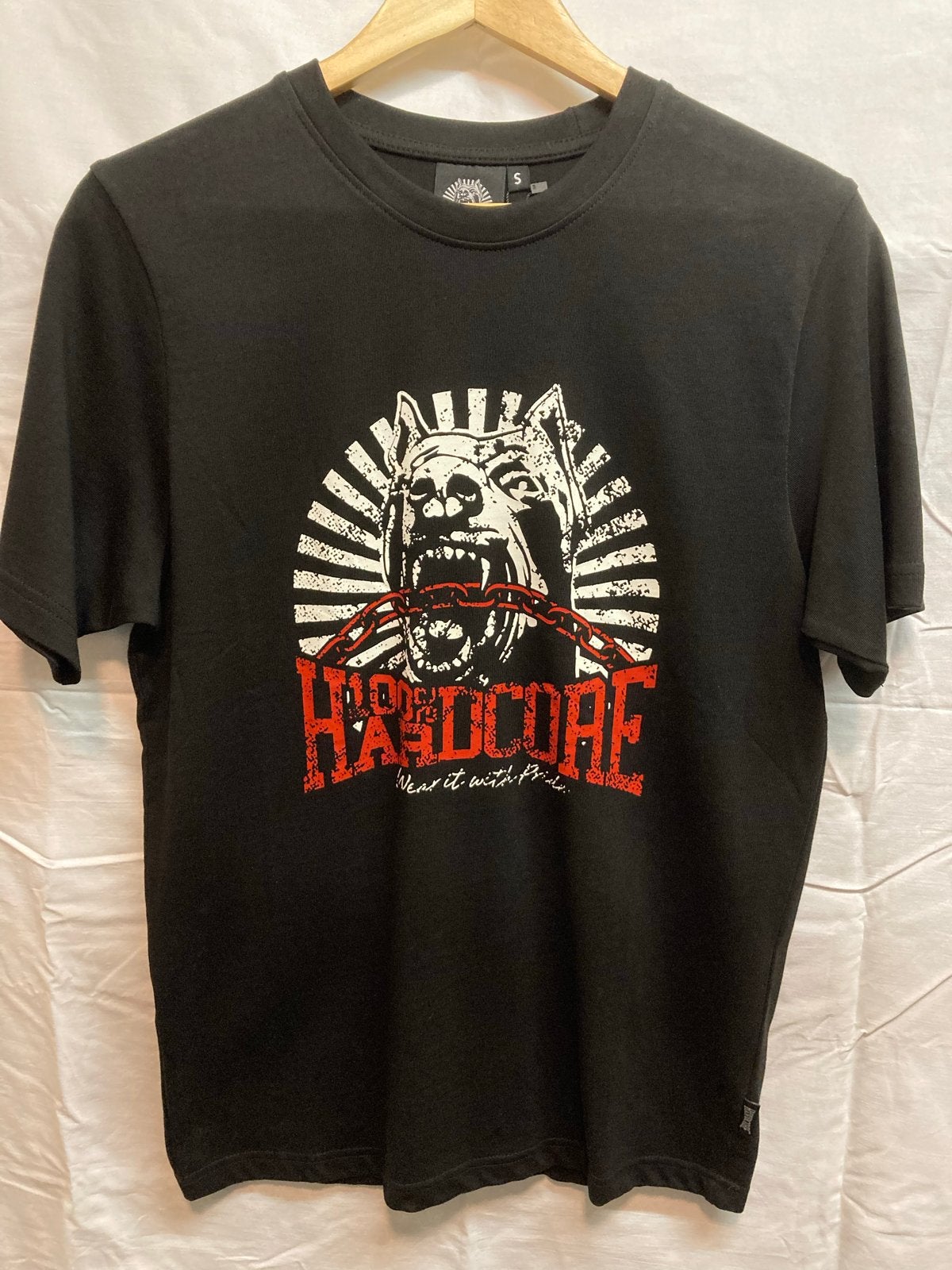 Hardcore T-shirt Zwart Maat S, Verzenden, Nieuw, Maat 46 (S) of kleiner, Zwart