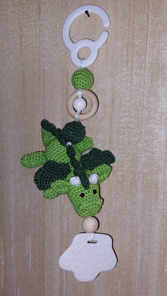 nieuw-Maxi Cosi hanger met Gehaakt Draakje, Kinderen en Baby's, Speelgoed | Babyspeelgoed, Ophalen of Verzenden, Nieuw, Overige typen