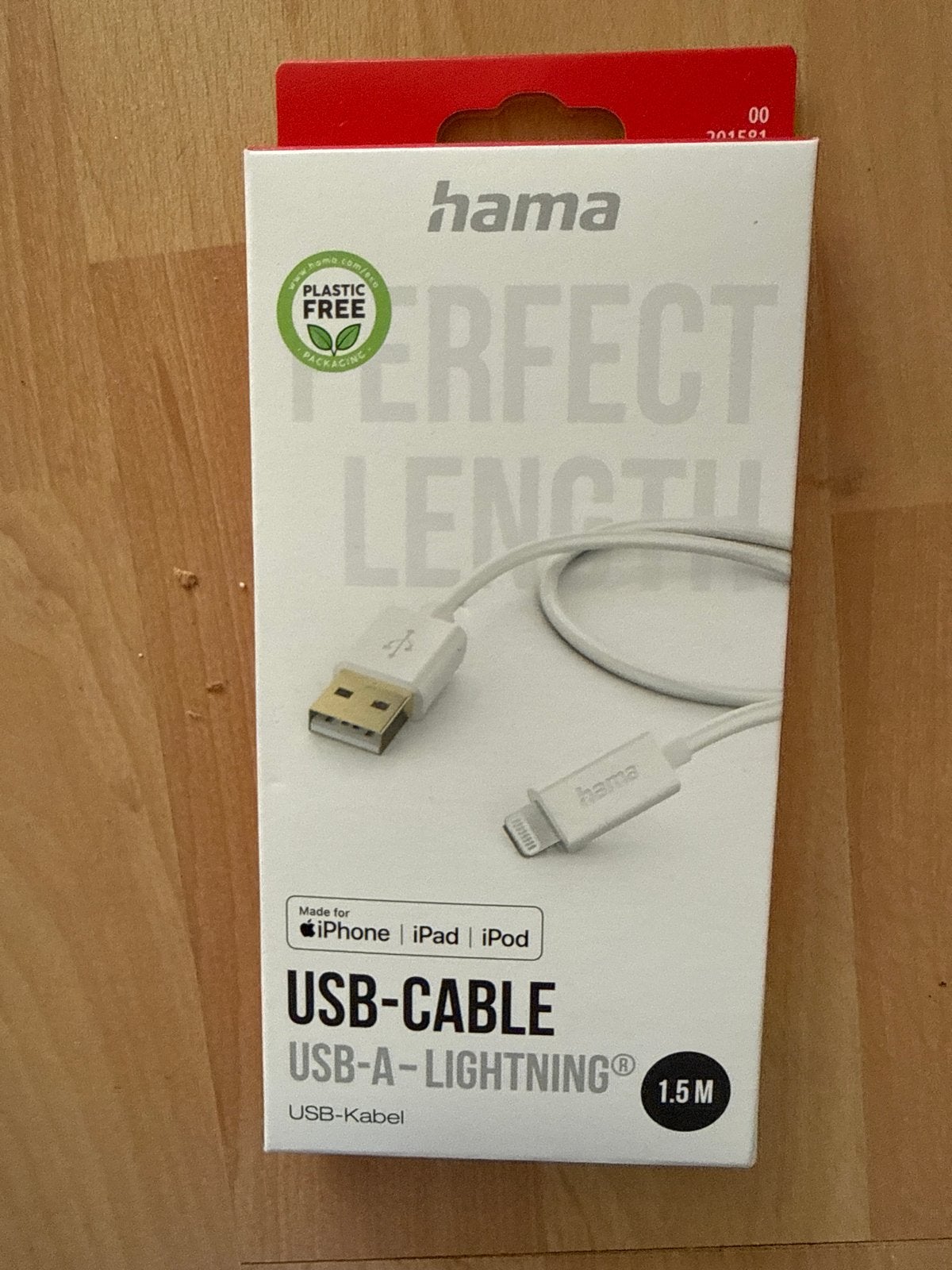 Hama USB-A naar Lightning kabel 1.5M - Nieuw in verpakking, Ophalen of Verzenden, Nieuw, Minder dan 2 meter, Overige kabels