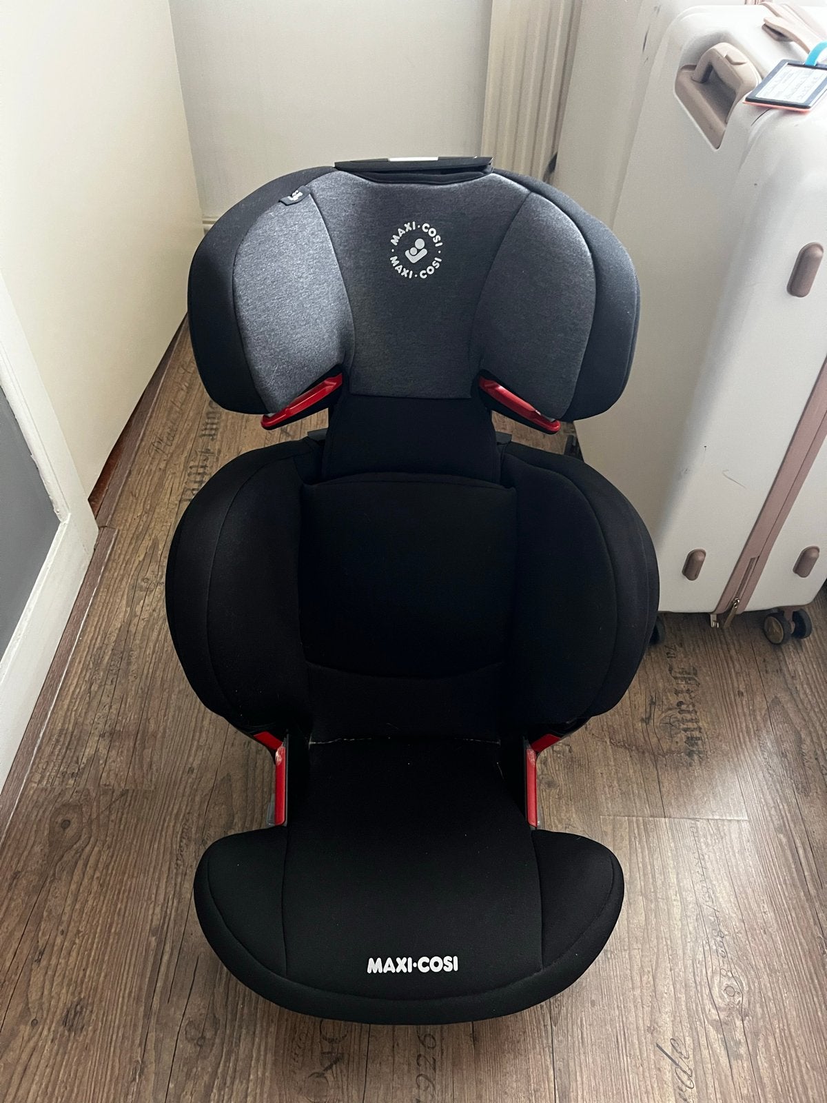 Maxi-Cosi RodiFix Pro autostoel zwart met Ukkie hoes, Ophalen, Autogordel of Isofix, Gebruikt, 15 t/m 36 kg