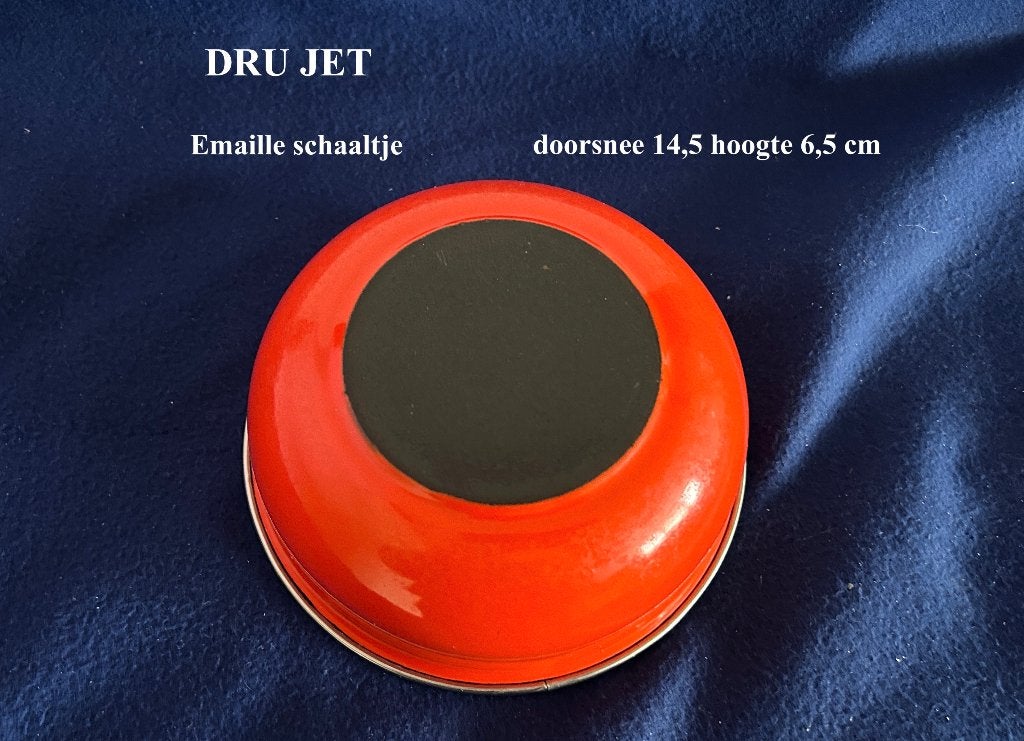 Vintage DRU Jet Schaal Zwart Oranje Wim Gilles Jaren 50, Ophalen