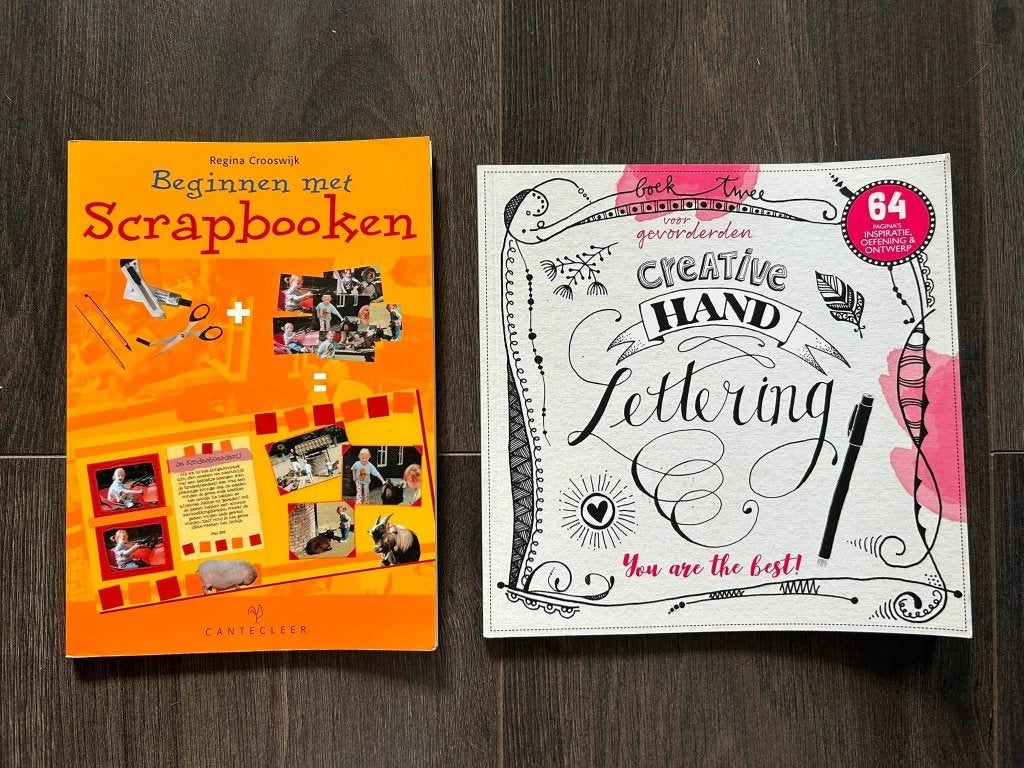 2 hobby boeken - Handlettering & Scrapbooken - Gratis bij, Ophalen of Verzenden, Nieuw