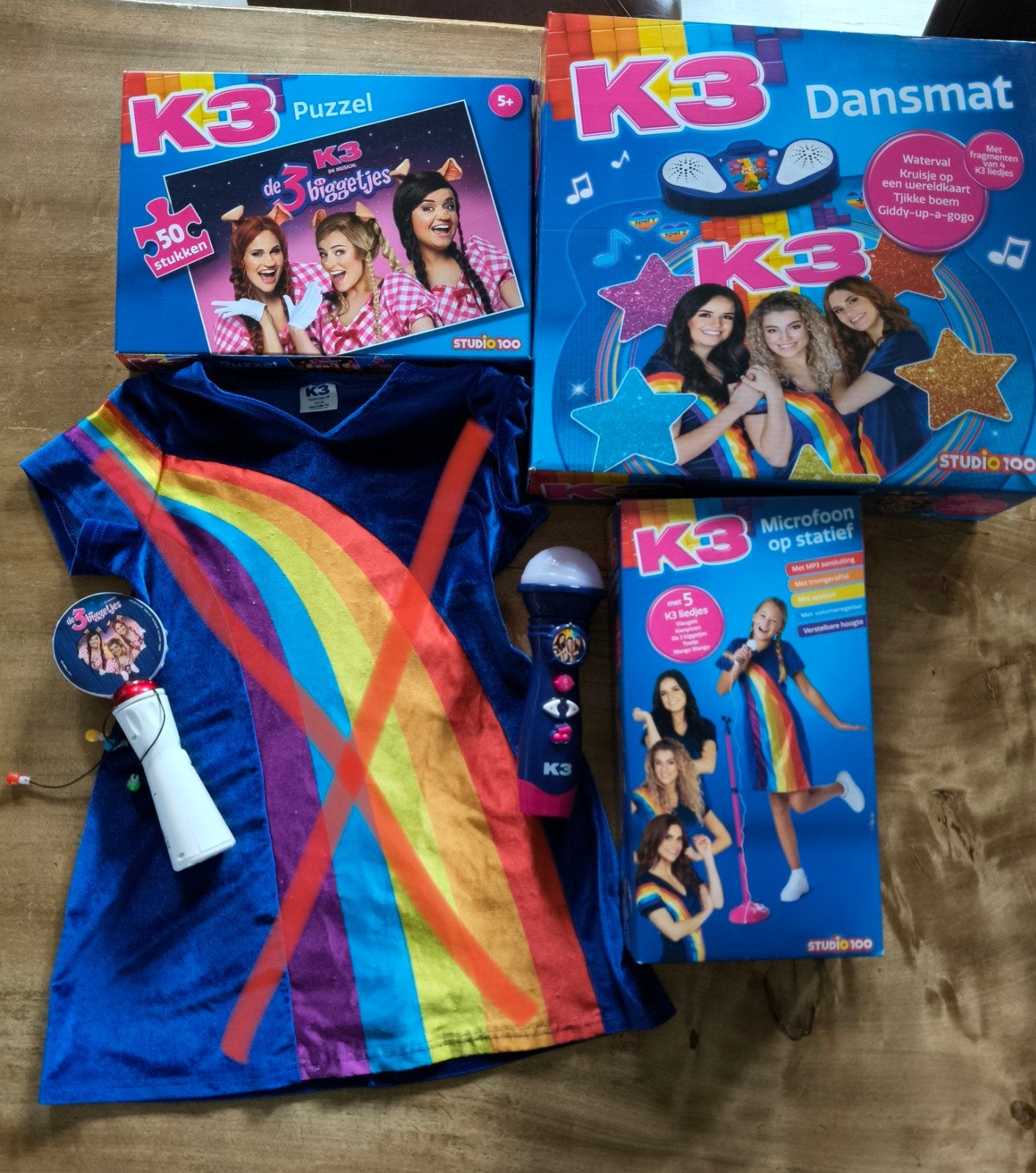 K3 Dansmat, Microfoon en Puzzel  - Complete Set, Ophalen of Verzenden, Zo goed als nieuw, Meisje