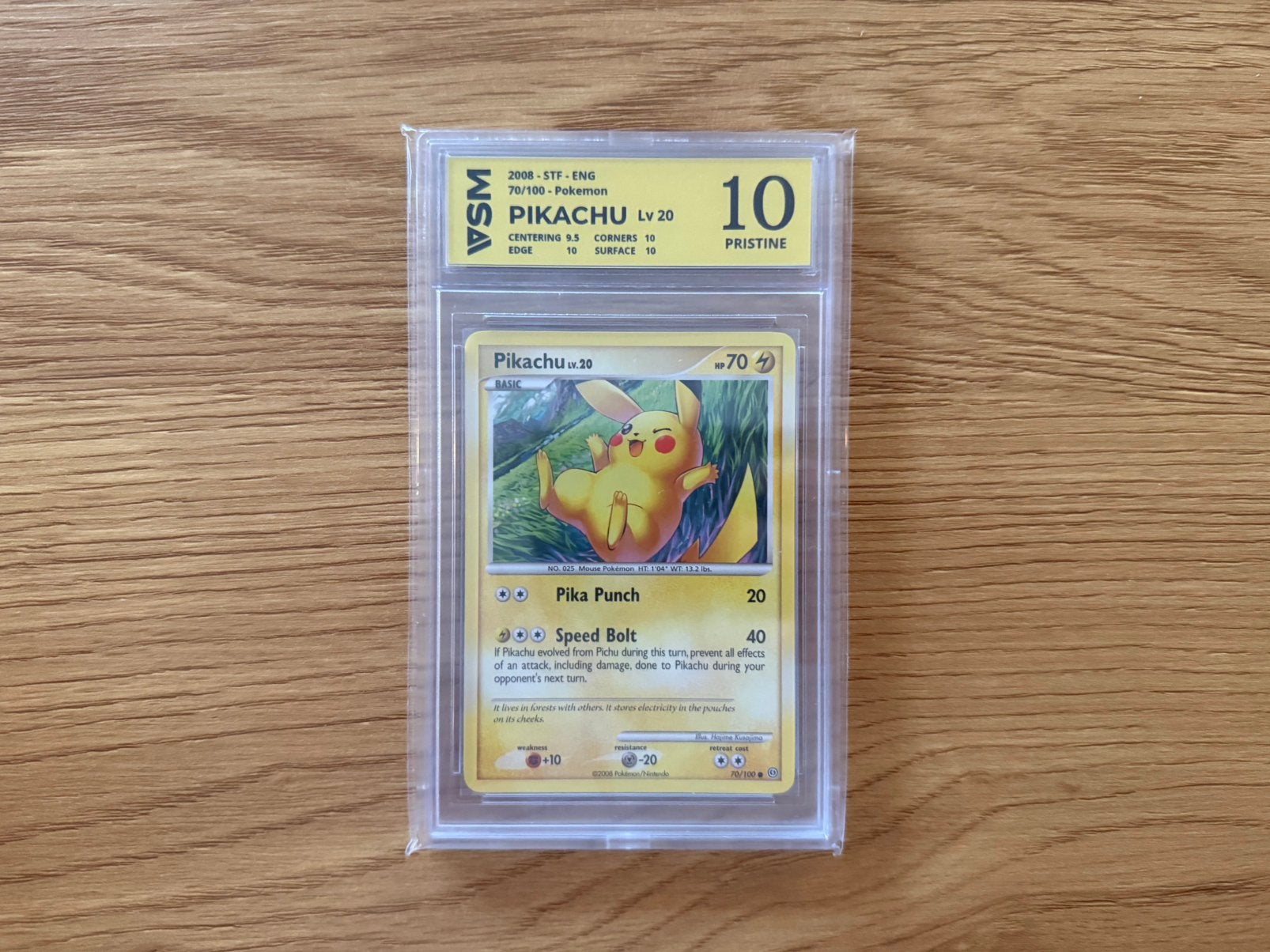 Pokémon | Pikachu 2008 STF 70/100 ENG - VSM 10, Ophalen of Verzenden, Zo goed als nieuw