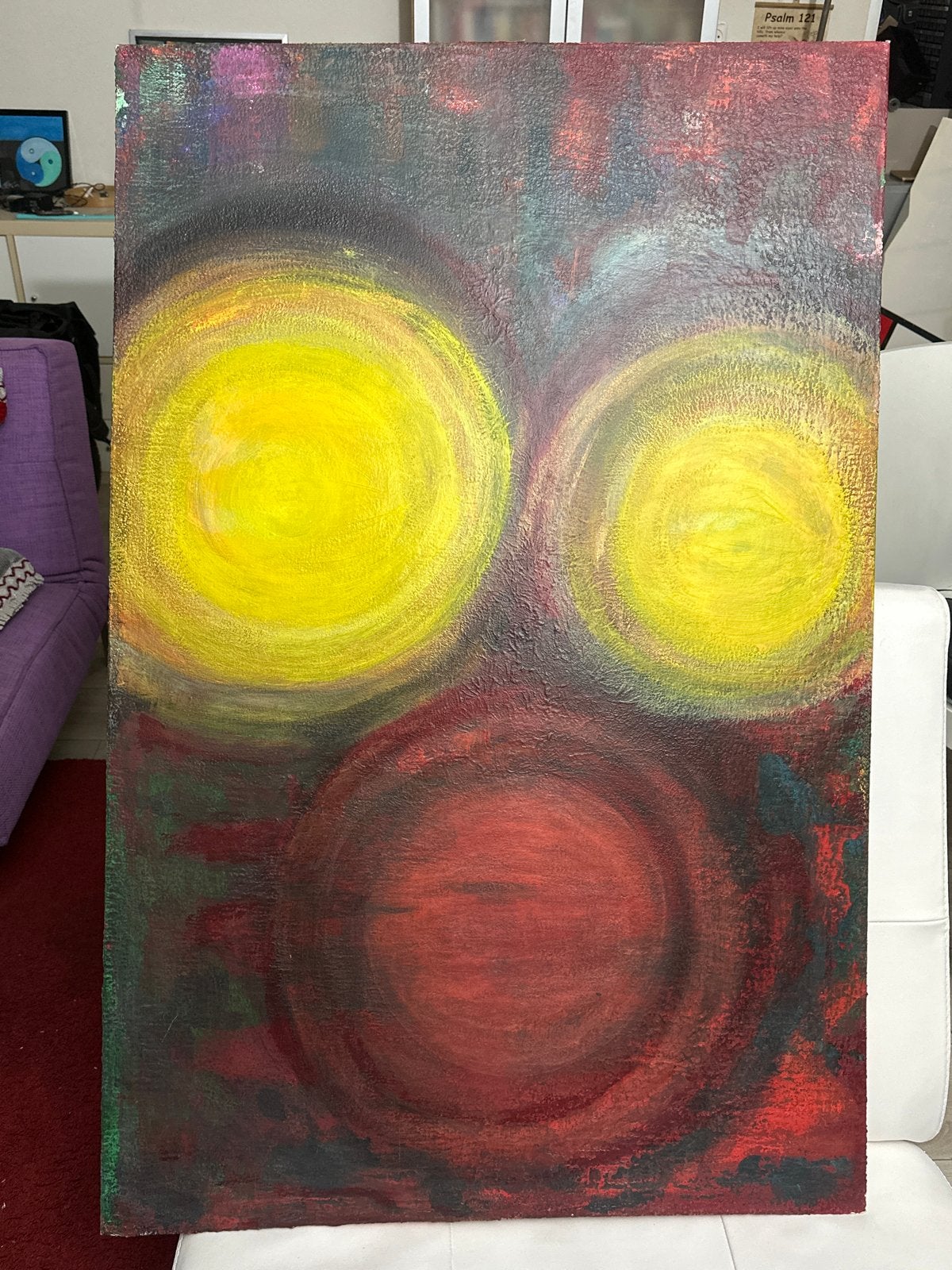 Abstract Acrylverf Schilderij - 115x75 cm, Antiek en Kunst, Ophalen of Verzenden