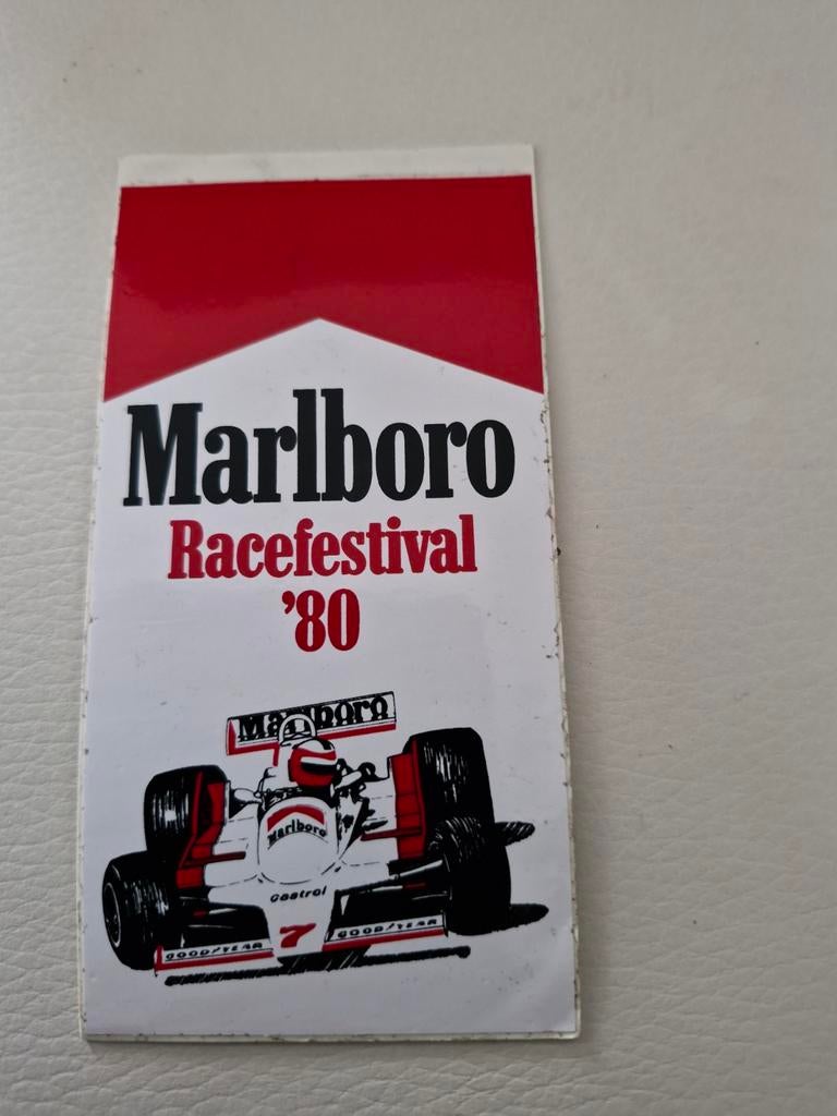 Marlboro Racefestival '80 Formule 1 Sticker, Verzamelen, Ophalen of Verzenden, Gebruikt, Formule 1