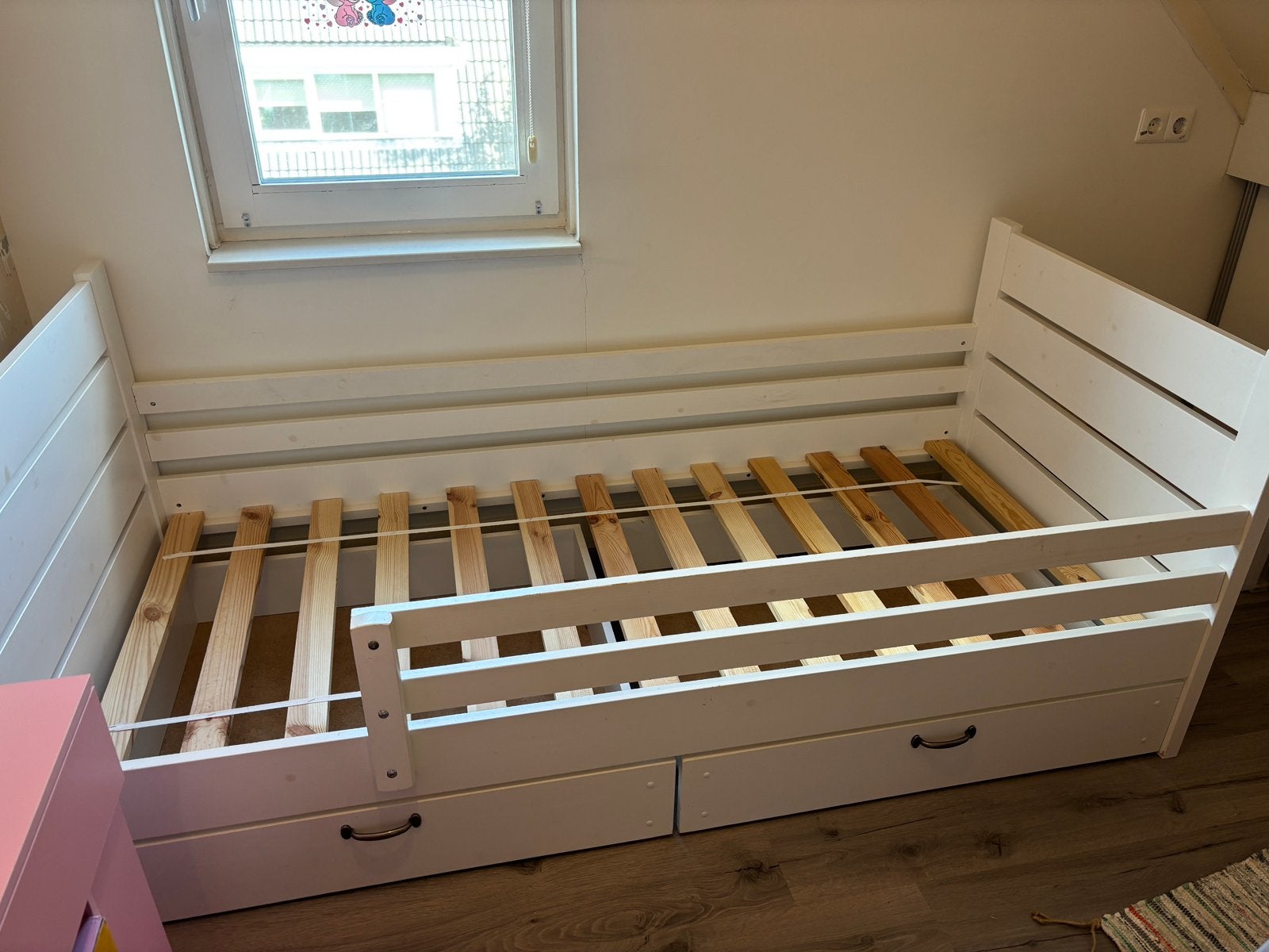 Eenpersoonsbed, Ophalen, 85 tot 100 cm, Gebruikt, Lattenbodem