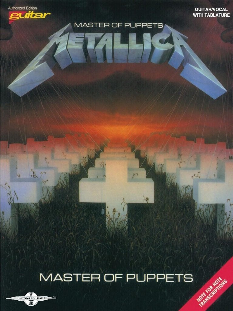 Metallica - Master of Puppets Gitaar TAB / vocals boek, Gitaar, Nieuw, Ophalen of Verzenden, Rock en Metal