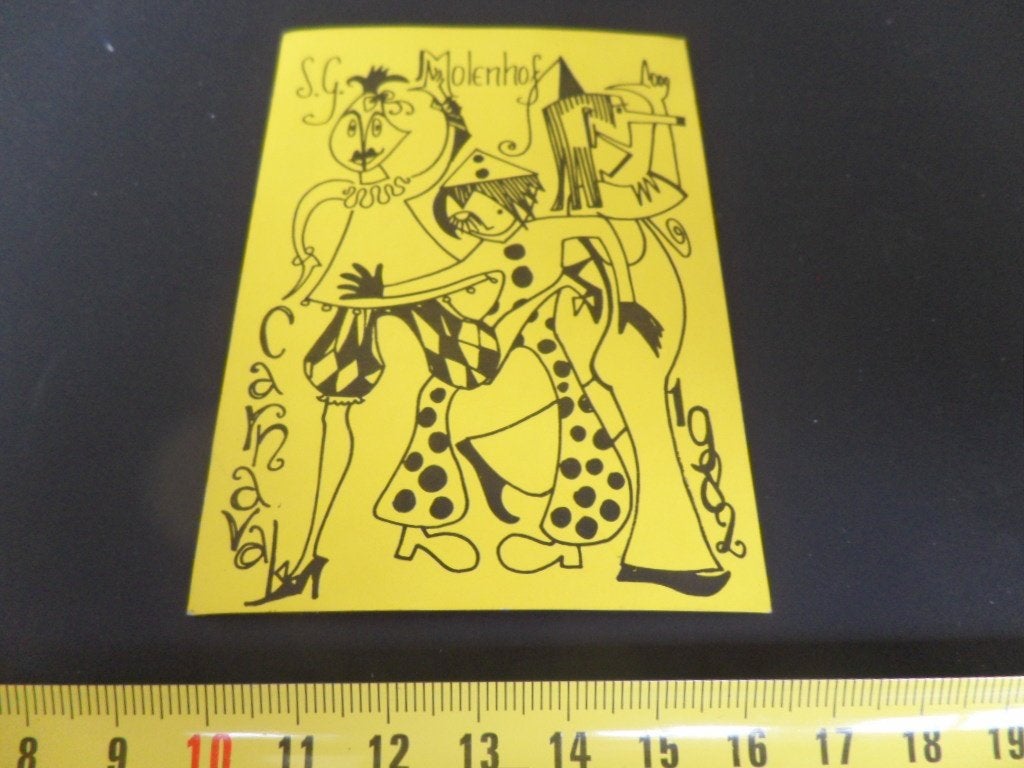 sticker S.G. Molenhof Carnaval 1982, Verzamelen, Stickers, Zo goed als nieuw, Ophalen