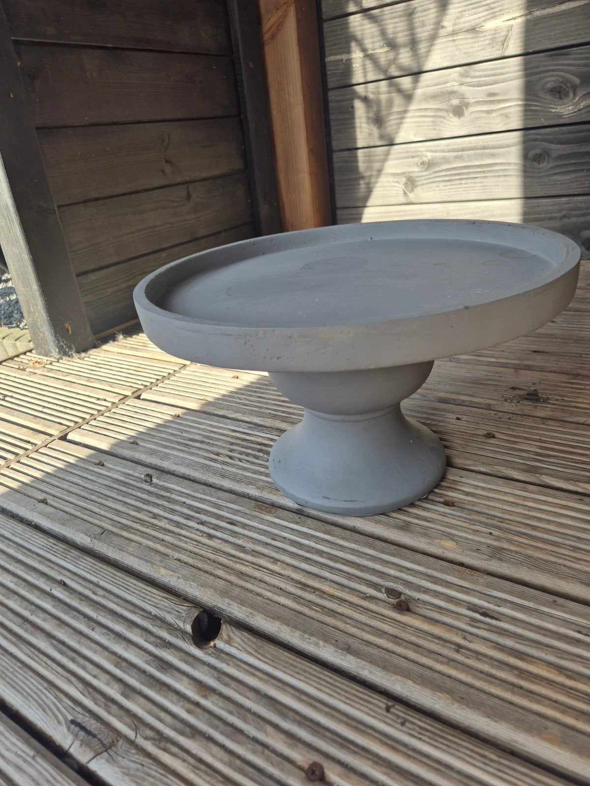 Betonnen decoratie plateau met krans, Ophalen, Gebruikt, Grijs, Steen/keramiek