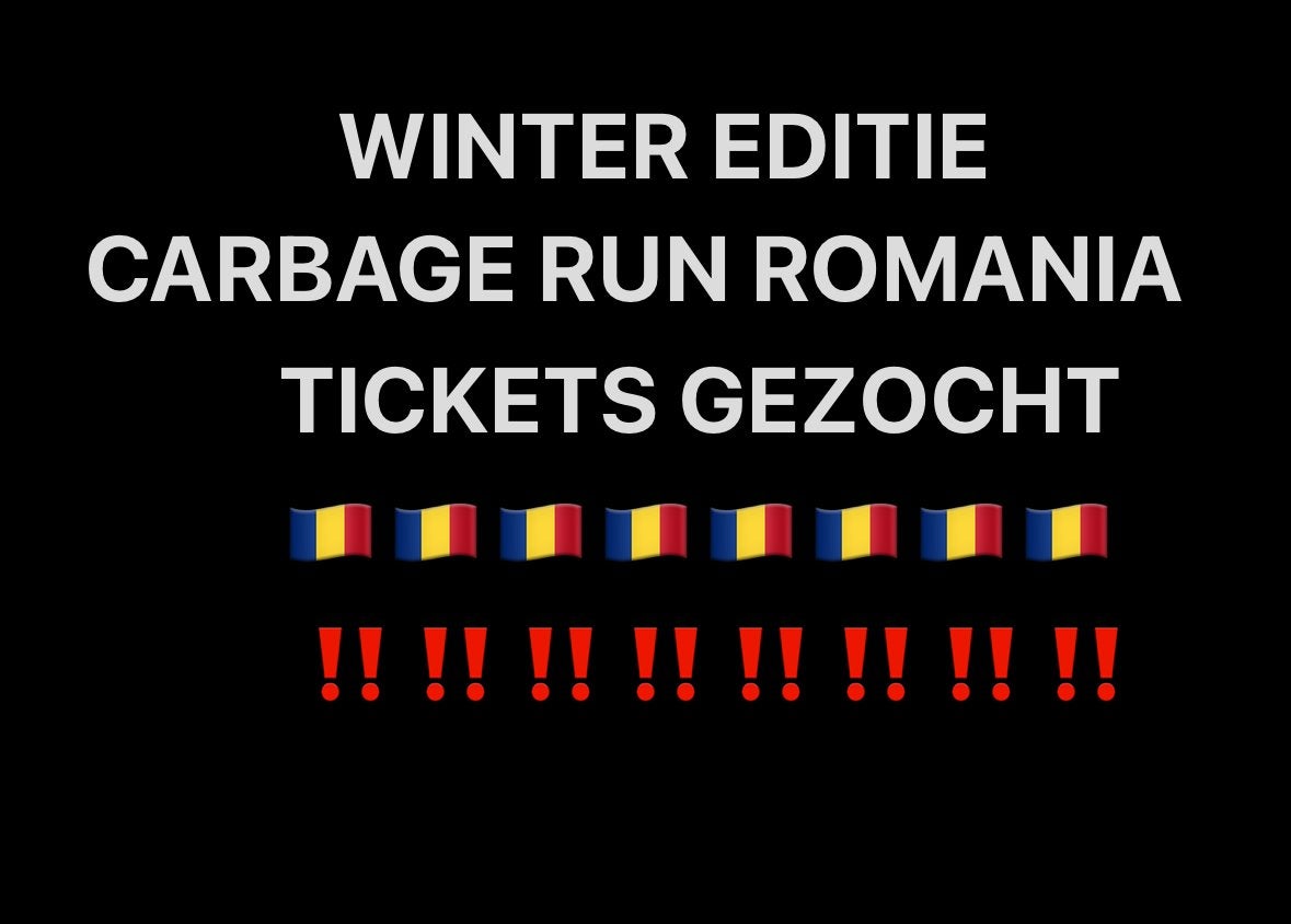 Carbage run tickets gezocht, Drie personen of meer