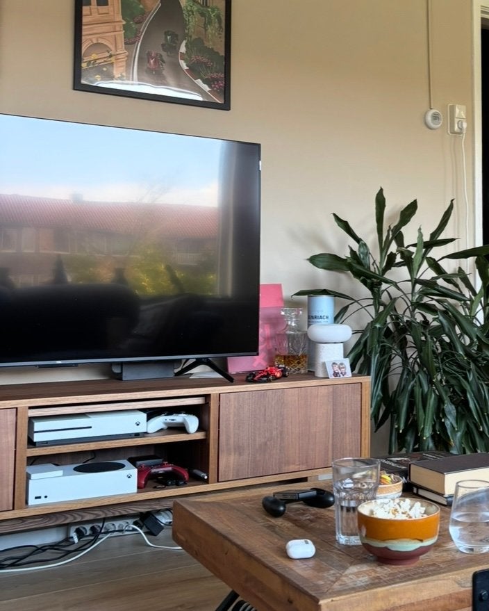 Ikea Stockholm tv meubel walnoot (oude variant) 160cm, Huis en Inrichting, Ophalen, 150 tot 200 cm, Zo goed als nieuw, Minder dan 100 cm
