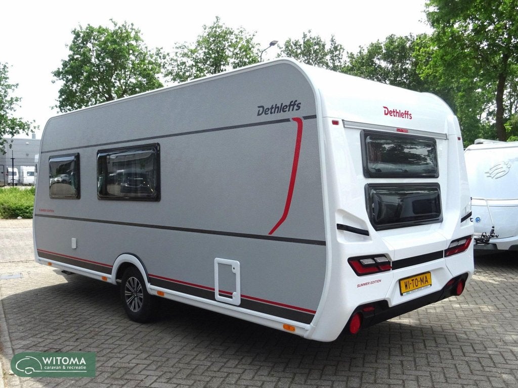 Dethleffs Summer Edition 500 QSK levering 2027, Caravans en Kamperen, Caravans, Dwarsbed, Bedrijf, Treinzit, Dethleffs