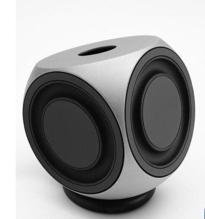 Beolab 2 sub speaker - Zilver/Zwart, Zo goed als nieuw, Draagbare speaker, Bluetooth, Minder dan 60 watt