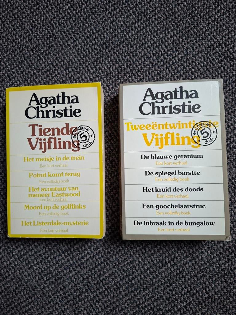 Agatha Christie: Tiende Vijfling & Tweeëntwintigste Vijfling, Ophalen of Verzenden, Agatha Christie