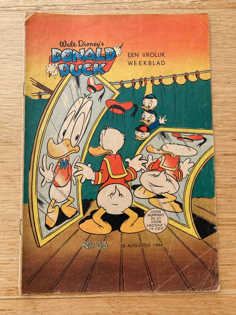 Donald Duck Weekblad - Nummer 35 - 28 Augustus 1954, Boeken, Stripboeken, Eén stripboek, Ophalen of Verzenden, Gelezen