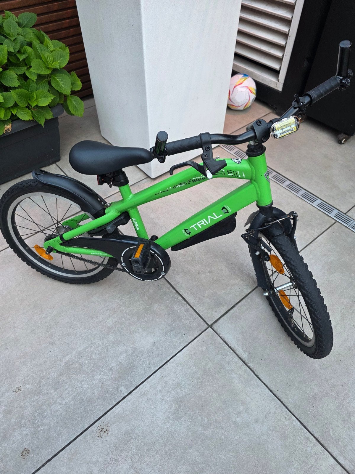 Alpina Trial Kinderfiets 18 inch - Groen, Ophalen, Gebruikt, 16 tot 20 inch