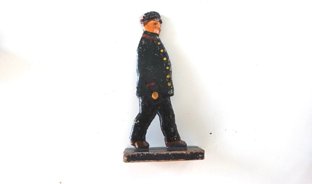 Vintage Loodgieter Figuur - Handgeschilderd, Antiek en Kunst, Ophalen of Verzenden