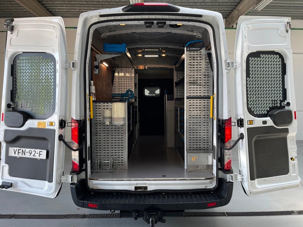 Ford Transit Servicewagen 350 2.0 TDCI 130PK euro6 L3H3 Tren, 4 cilinders, Met garantie (alle), 2800 kg, Wit