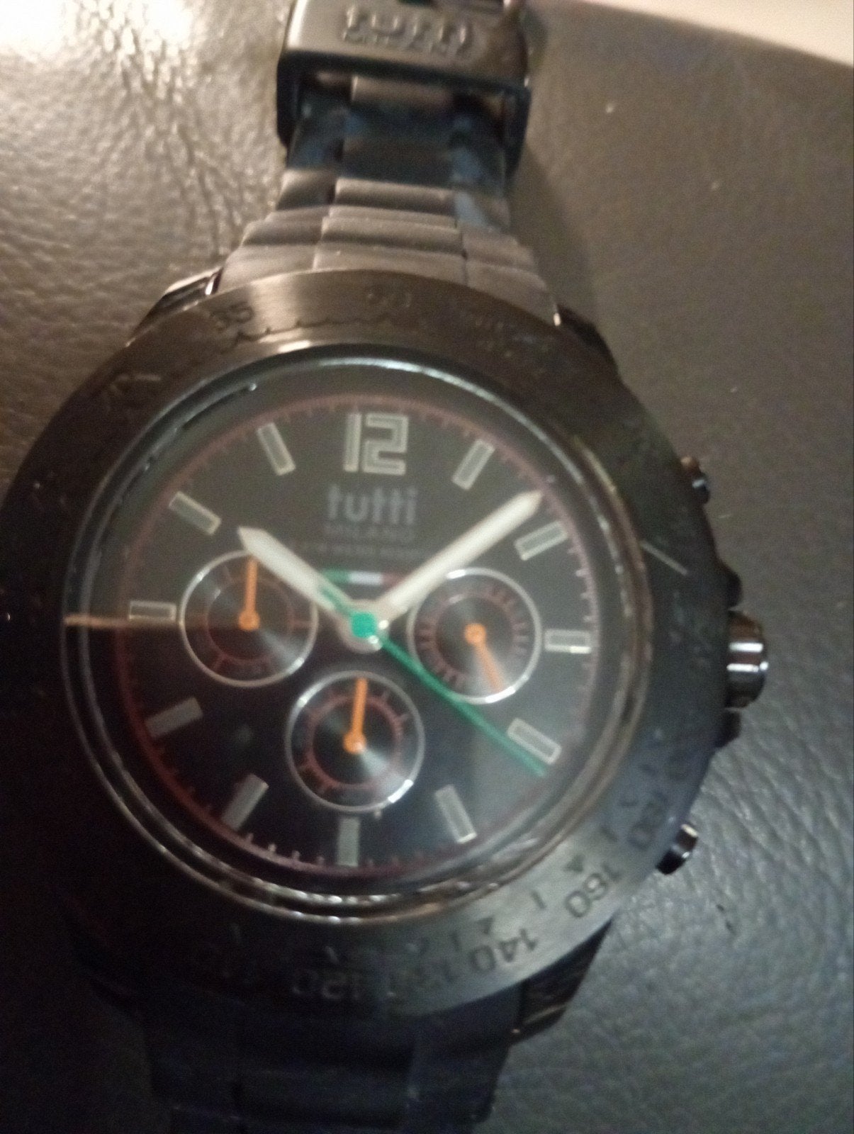 Tutti Milano Herenhorloge - Zwart met Chronograaf, Ophalen