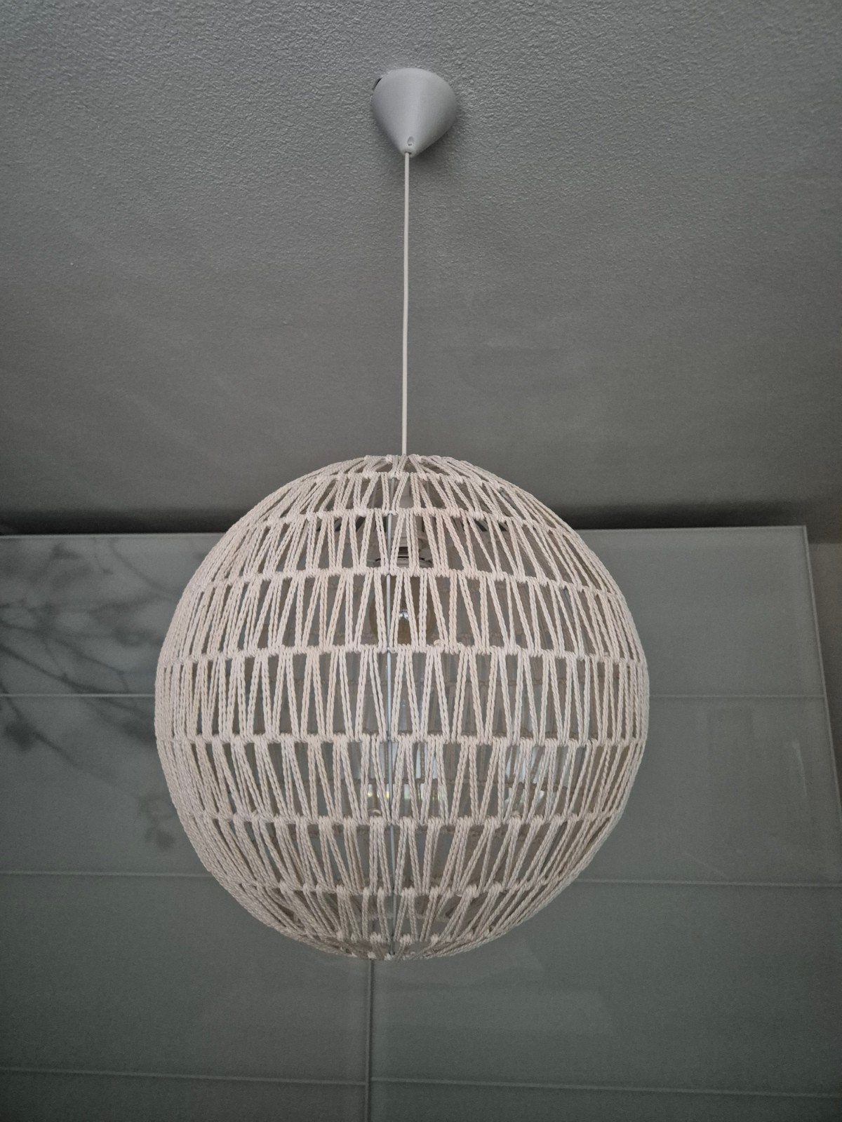 Loods 5 Bvormige hanglamp van touw 50 cm, Ophalen, Zo goed als nieuw, Overige materialen, Bohemian, Modern, Scandinavisch