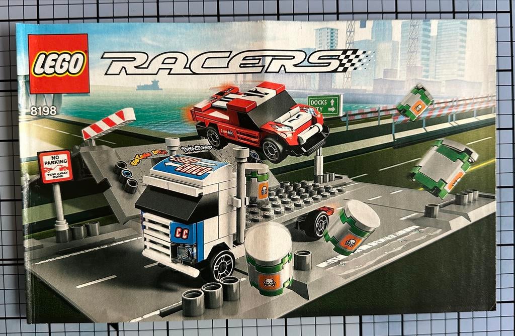 Lego Racers 8198: Jumpbaan met opbergbox en instructie, Kinderen en Baby's, Speelgoed | Duplo en Lego, Ophalen of Verzenden, Gebruikt