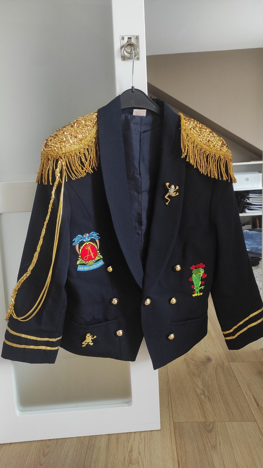 Carnavalsjasje Oeteldonk met pailletten en franjes, Maat 38/40 (M), Carnaval, Ophalen of Verzenden, Zo goed als nieuw
