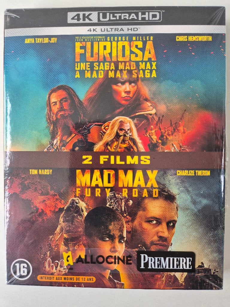 4K UHD Furiosa - A Mad Max Saga + Mad Max - Fury Road, Ophalen of Verzenden, Nieuw in verpakking, Actie