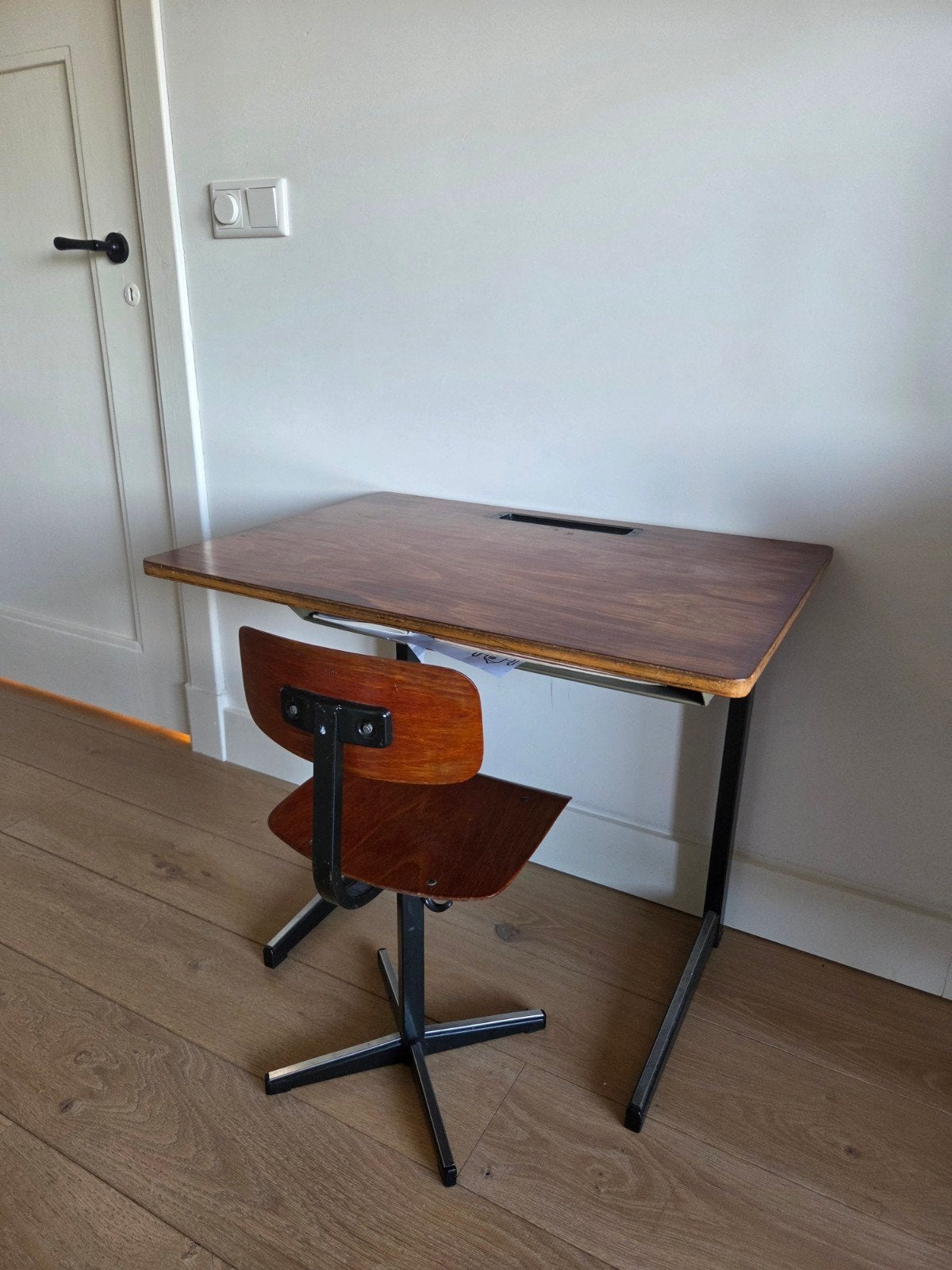 Vintage bureau & stoel, maatje kleuter, Ophalen, Gebruikt, Stoel(en)