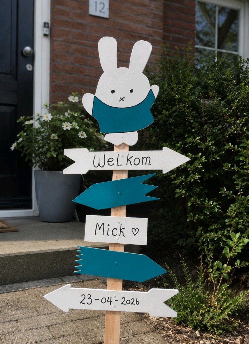 Groot Nijntje Geboortebord te huur, Ophalen of Verzenden, Zo goed als nieuw