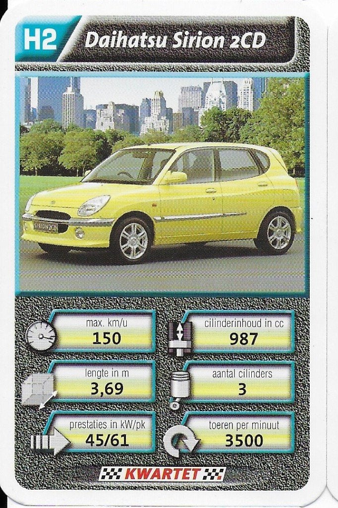 Kw4267 autokaartje daihatsu sirion 2cd, Ophalen of Verzenden, Zo goed als nieuw, Auto's