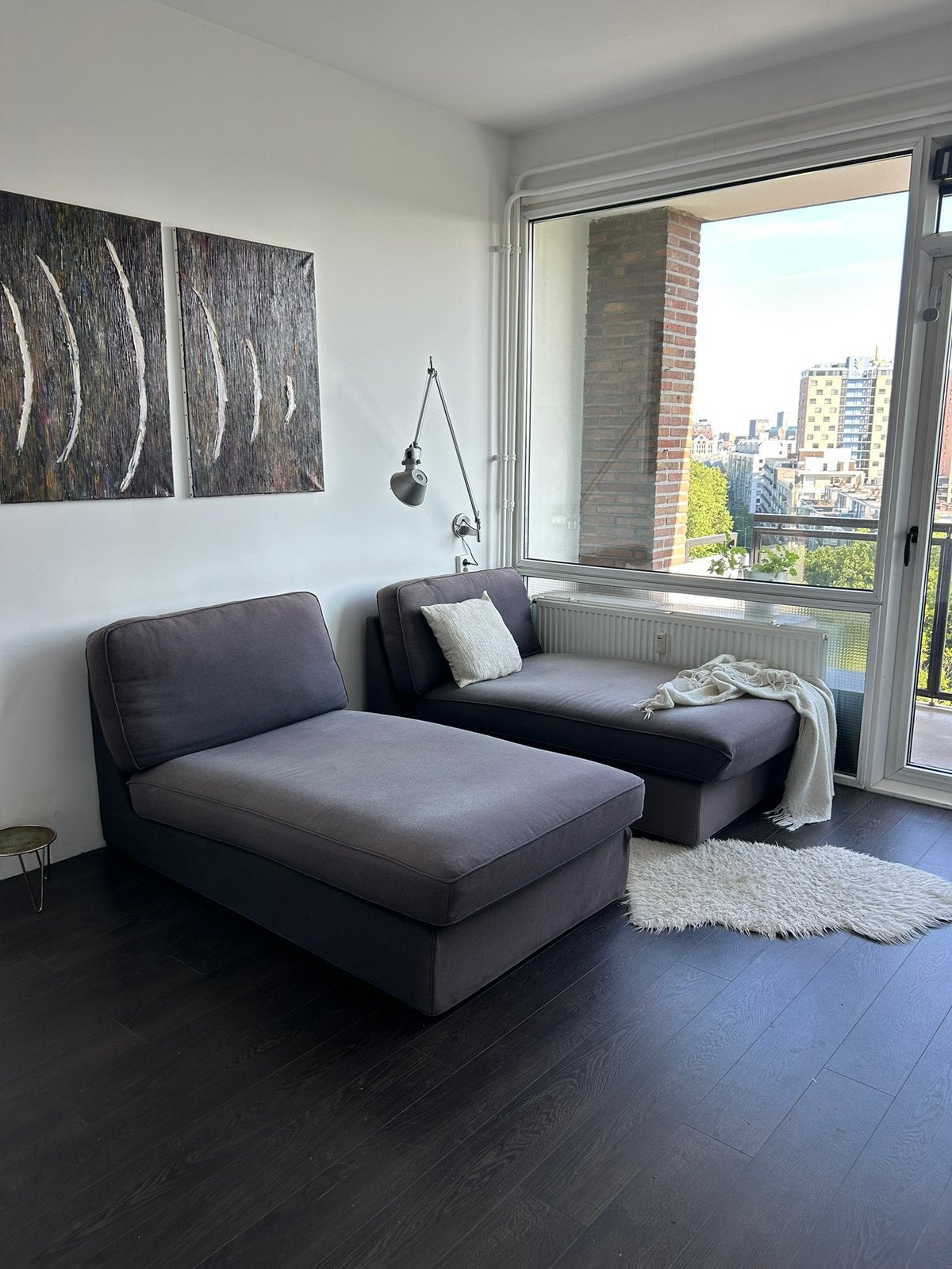 Set moderne Chaise longue loungechairs, Ophalen, Gebruikt