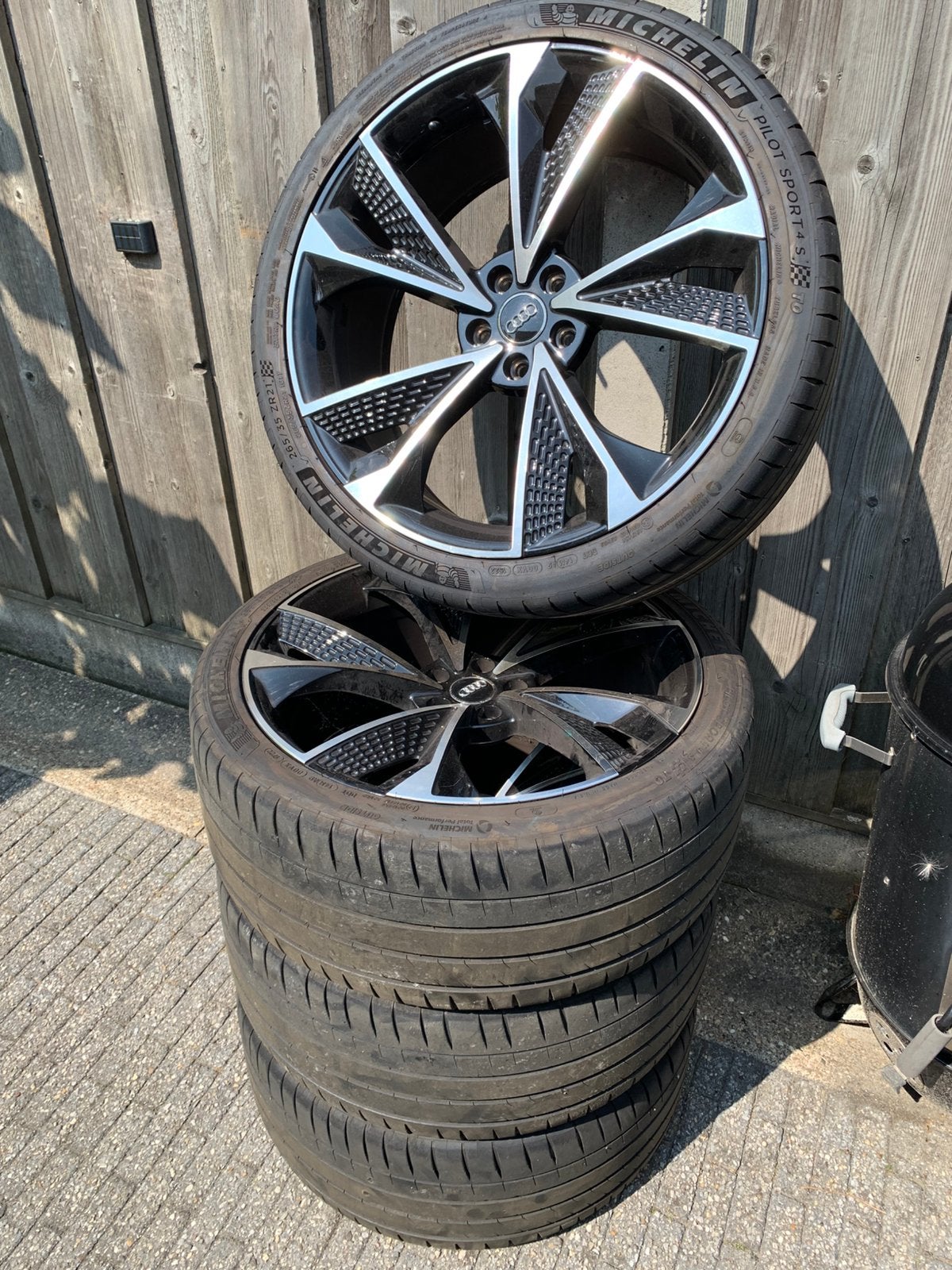 Audi 21 Inch Velgen met Michelin banden, Ophalen, 265 mm, 21 inch, Zomerbanden