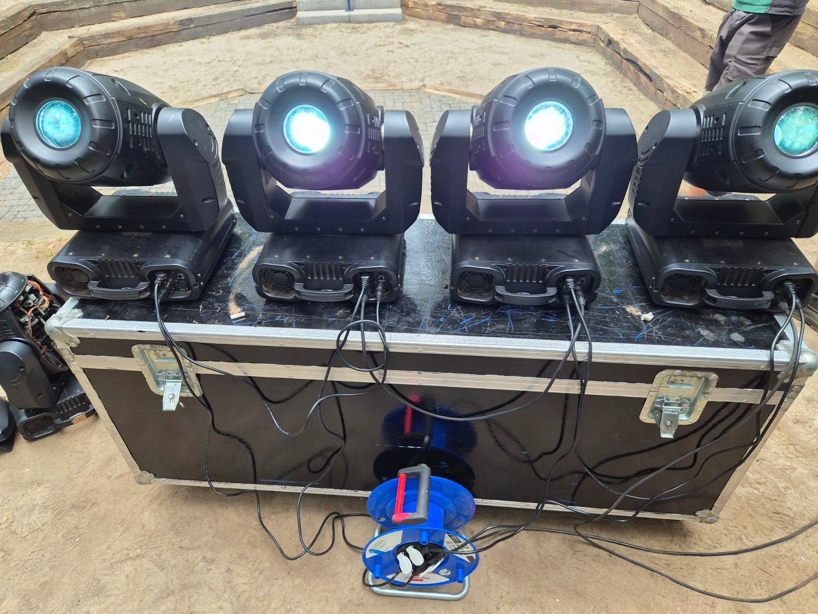 4x showtec phantom 250  en 1 spare en 3 lampen zonder flight, Ophalen, Gebruikt, Licht