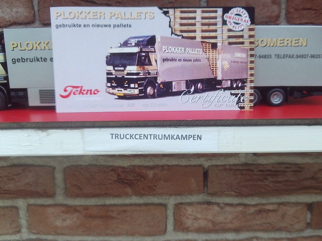 Tekno  Scania  3  Serie  van  Plokker  Pallets., Hobby en Vrije tijd, Modelauto's | 1:50, Ophalen of Verzenden, Nieuw, Bus of Vrachtwagen
