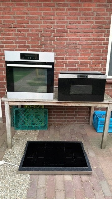 inbouw keukenapparatuur (magnetron/oven/inductiekookplaat), Ophalen, Gebruikt