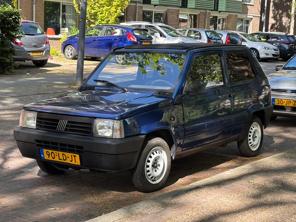 Fiat Panda 1.1 2002 Cabrio Blauw, Voorwielaandrijving, Stof, 54 pk, Blauw