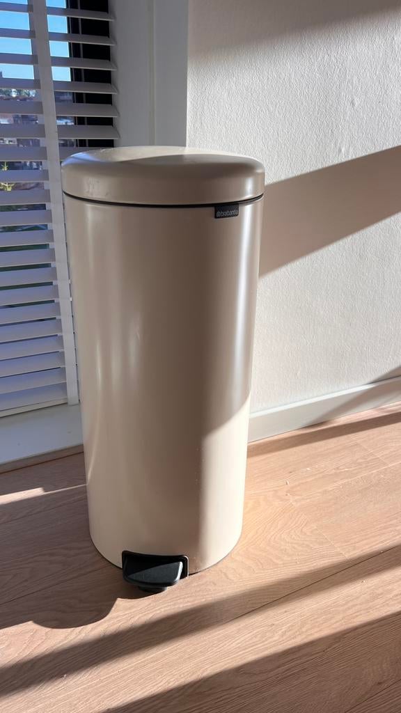Brabantia new icon soft beige prullenbak, Ophalen, Gebruikt, Minder dan 50 cm