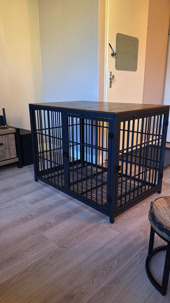 Stevige industriële hondenbench XL zgan, Dieren en Toebehoren, Hondenbenches, Zo goed als nieuw, Ophalen